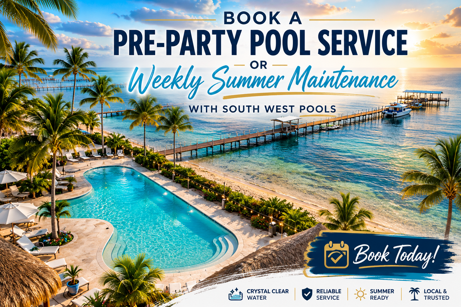 pre-party pool service or weekly summer maintenance